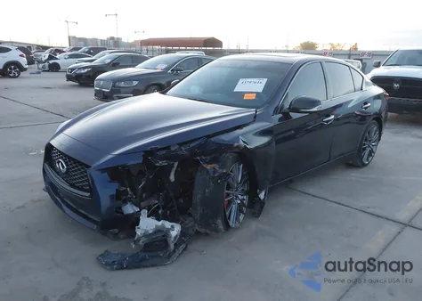 2021 Infiniti Q50 Red Sport 400 z USA, uszkodzony, nr VIN JN1FV7DP5MM850445